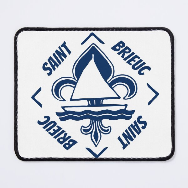 Item preview, Saint Brieuc in Britanny Bretagne France - Navy Blue Vintage Sailor Logo - Sailing Boat with Heraldic Lily designed and sold by Vintage-TM.