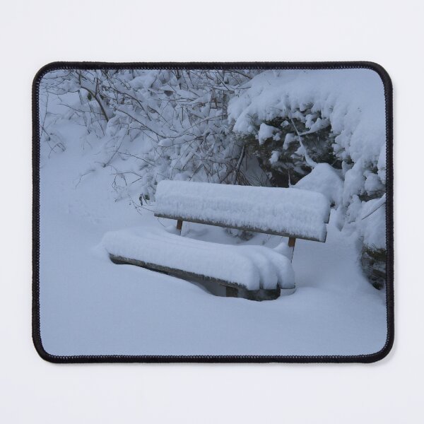 Item preview, Snow Covered Bench designed and sold by rawshutterbug.