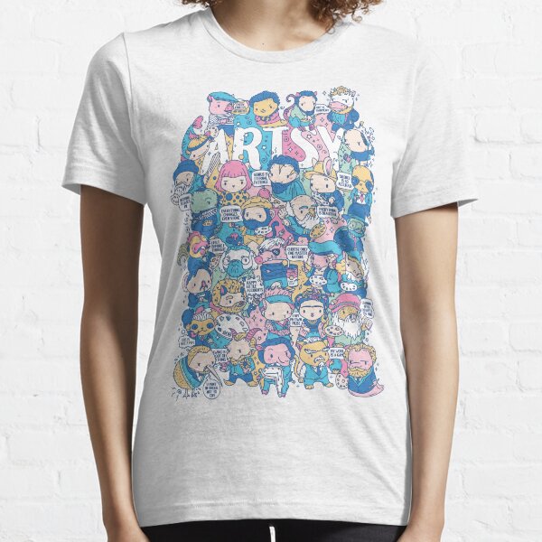 Artsy Doodle style artist animals puns characters Essential T-Shirt
