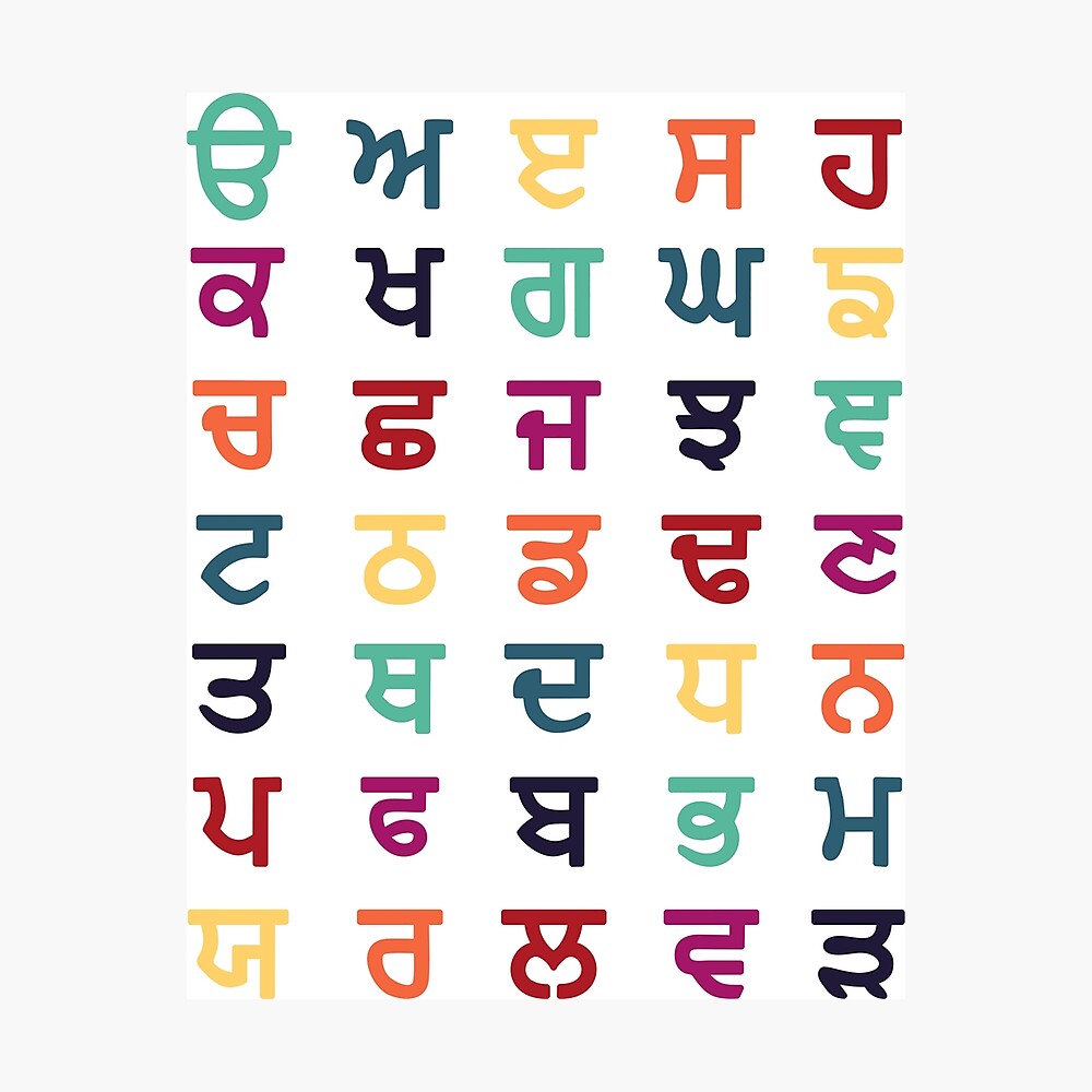 Punjabi Gurmukhi Alphabet Chart Digital Download Only - vrogue.co