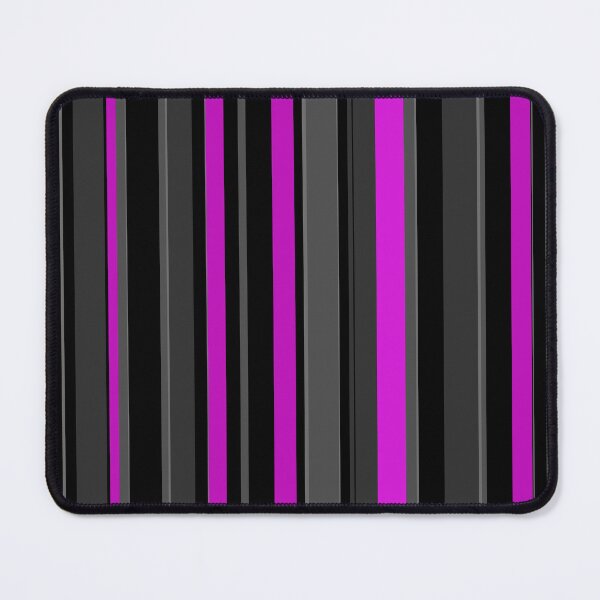 Grey pink stripes vertical Mouse Pad