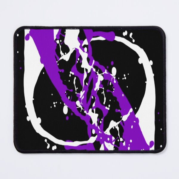 Paint splatter black purple Mouse Pad