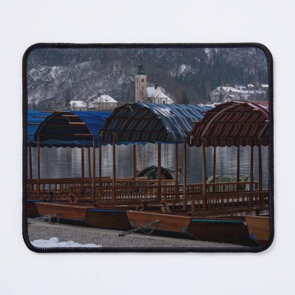 Item preview, Pletna Boats At Bled Lake designed and sold by rawshutterbug.