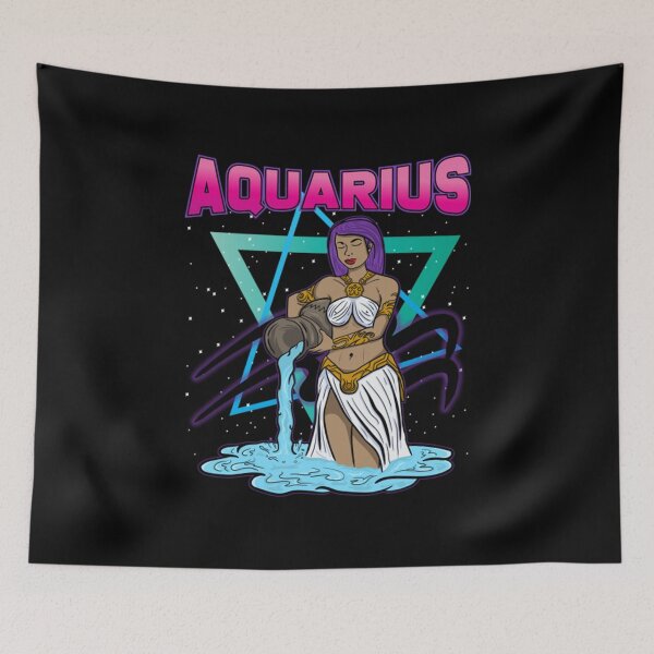 Item preview, Aquarius Girl Unique Retro Mermaid Art Zodiac Sign Birthday  designed and sold by Luxurious796.