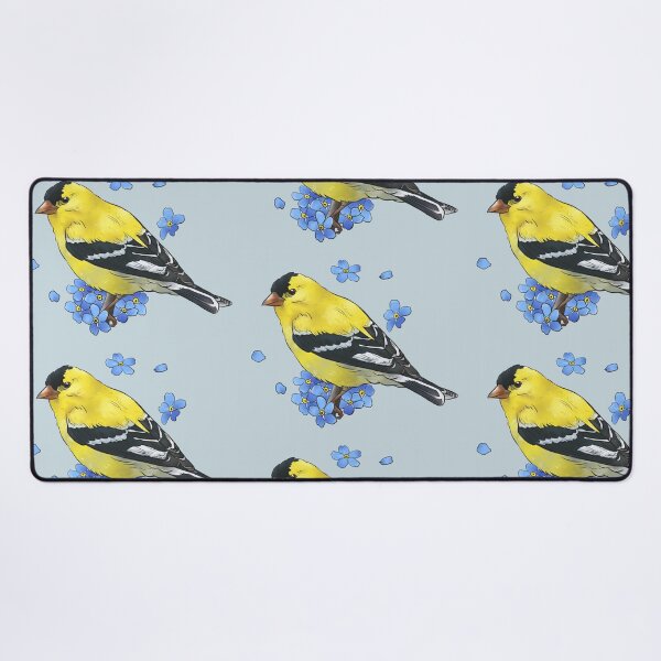 Forget me not goldfinch Desk Mat
