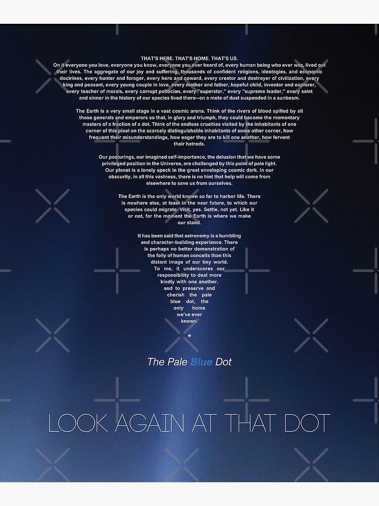 Carl Sagan Pale Blue Dot - revisited 2020 | minimal-design Posters & Prints  | Art Print