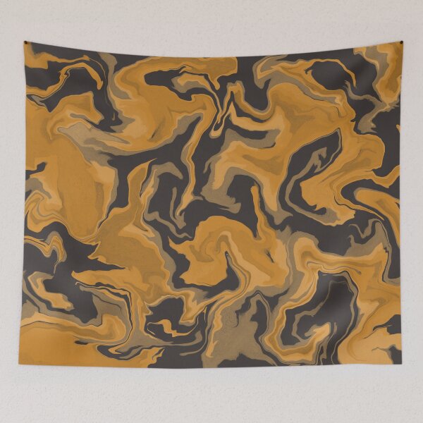 Item preview, Shades of  Moody Yellow and Gray Aesthetic Marble Pattern designed and sold by teeworthy.