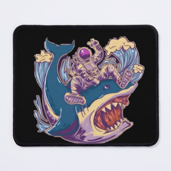 Item preview, Astronaut riding shark designed and sold by Rakos-Merch.