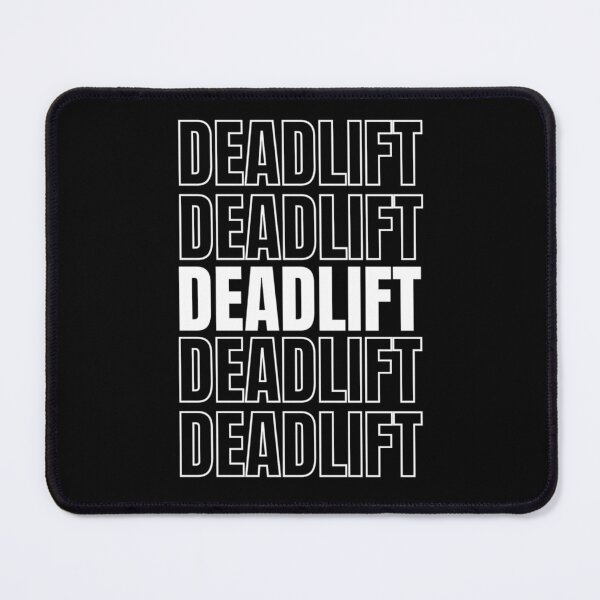 Item preview, Deadlift Repeated Text White - Funny Gym designed and sold by GymWearDepot.
