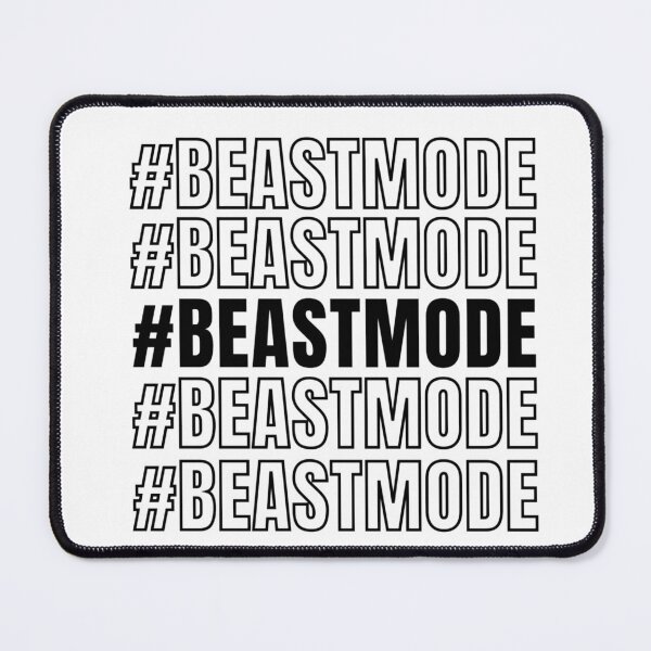 Item preview, Beastmode Repeated Text Black - Funny Gym designed and sold by GymWearDepot.