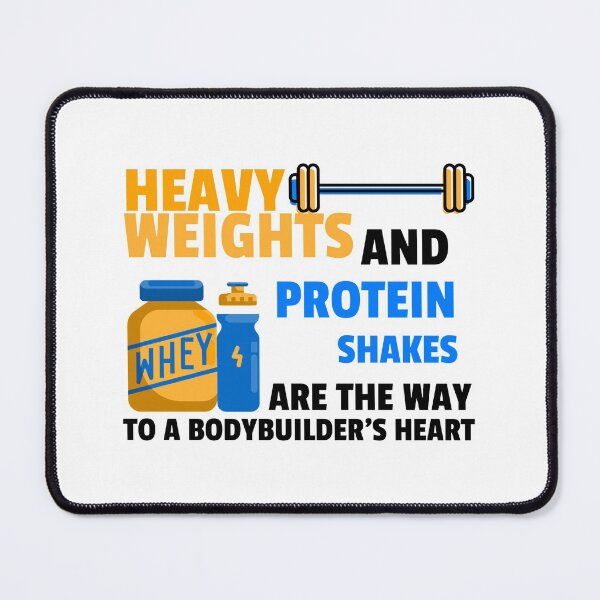 Item preview, Heavy Weights And Protein Shakes Black - Funny Gym designed and sold by GymWearDepot.