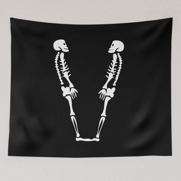 Item preview, Skulls doing yoga initial monogram V designed and sold by Rajeev  Singh.
