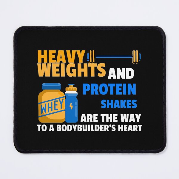 Item preview, Heavy Weights And Protein Shakes White - Funny Gym designed and sold by GymWearDepot.