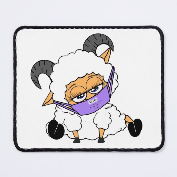 Item preview, Sheep with face mask  designed and sold by Shirley cute art .