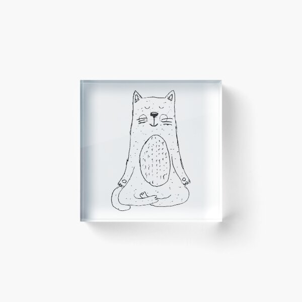 Item preview, Meditating Cat designed and sold by NobodysHero.