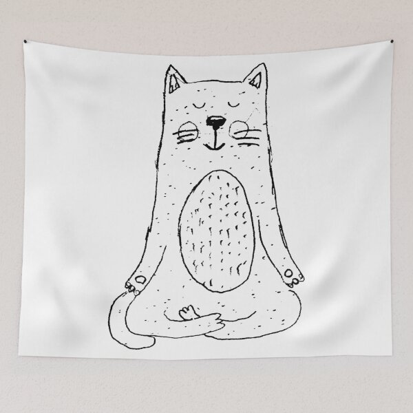 Item preview, Meditating Cat designed and sold by NobodysHero.