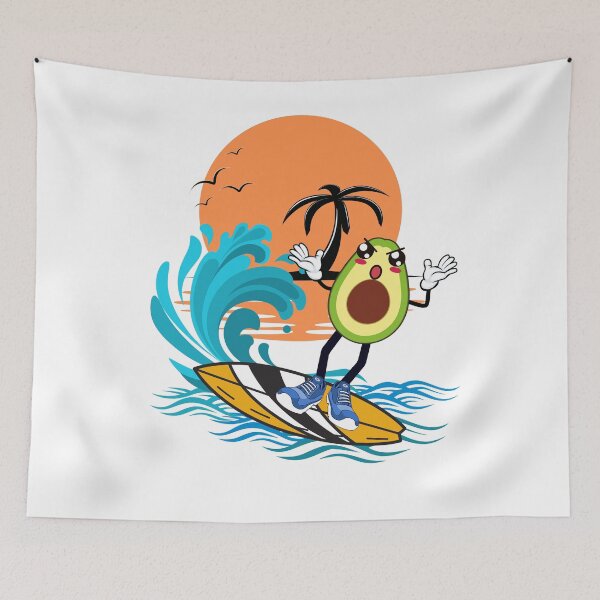 Item preview, Funny Avocado Surfing (Avocado Lover) designed and sold by i-longmanshop.