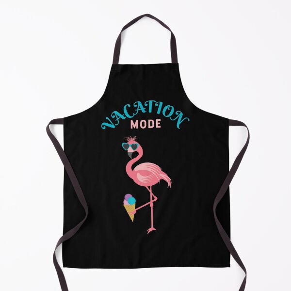 Item preview, Cool Summer Vacation Mode Flamingo With Sunglasses Holoding an Ice Cream ( black) designed and sold by dass-art.