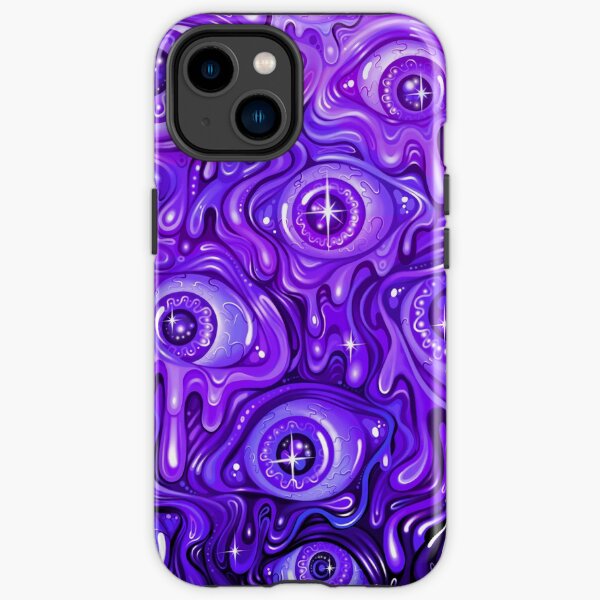 Purple Eyeball pattern iPhone Tough Case
