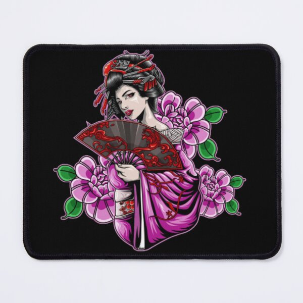 Item preview, Geisha with flowers designed and sold by Rakos-Merch.