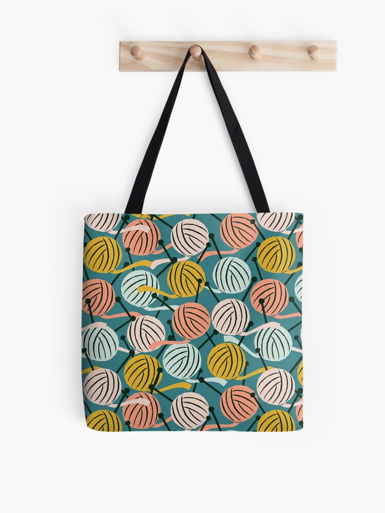 Knitting Tote Bag for Sale by Maryna Riabko