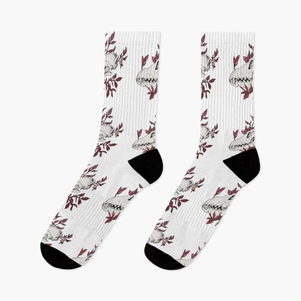 Item preview, Canine Skull in Foliage Autumn Red designed and sold by Smooshi.