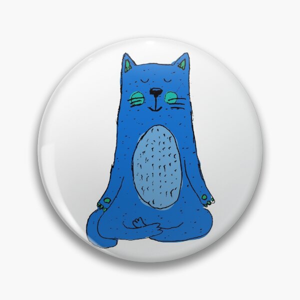 Item preview, Blue Meditation Cat designed and sold by NobodysHero.