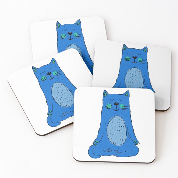 Item preview, Blue Meditation Cat designed and sold by NobodysHero.