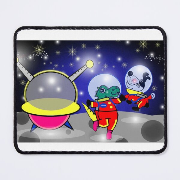 Item preview, Dog and Dinosaur : walking on the moon designed and sold by Shirley cute art .