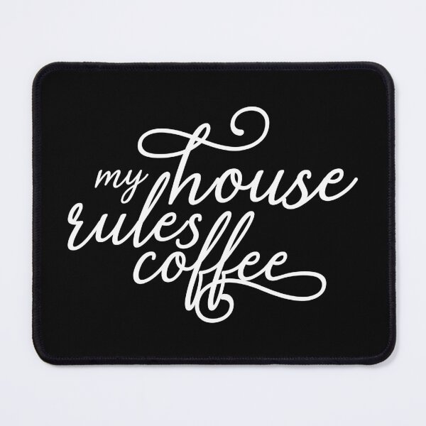 Item preview, Knives detective movie: My House My Rules My Coffee - black swirl designed and sold by Between Clouds.