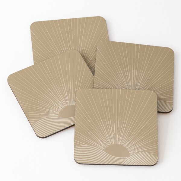 Item preview, Radiant Sun - gold and cream minimal landscape designed and sold by misentangled.