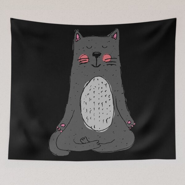 Item preview, Cute Cat Meditating designed and sold by NobodysHero.