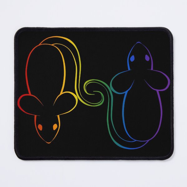 Item preview, Rainbow Minimalist Mice on black background designed and sold by LauraO31.