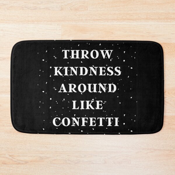 Item preview, Throw kindness around like confetti - black poster with white dots and an inspirational quote  designed and sold by KIKAIA  The Label.