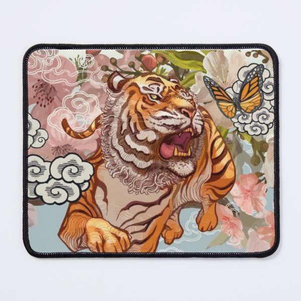 Item preview, Tiger playing with butterfly designed and sold by Rakos-Merch.