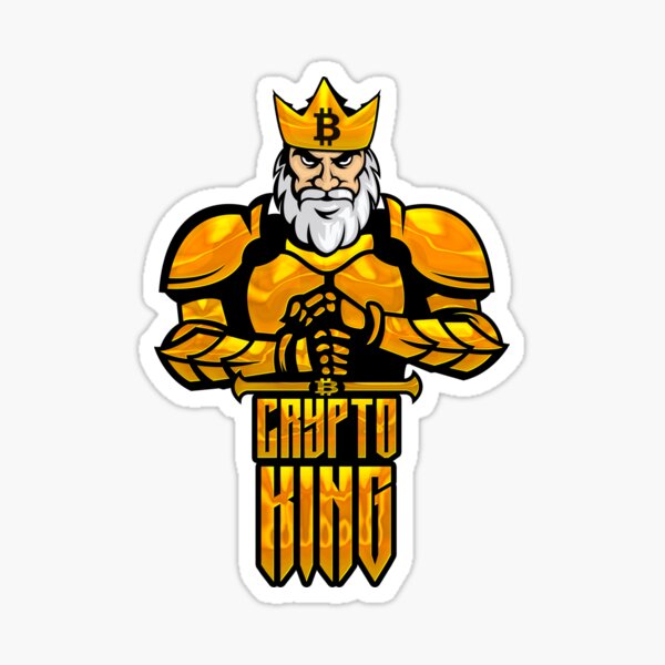 Crypto King Gold Sticker