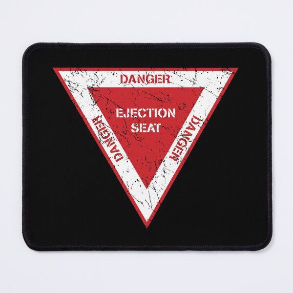 Item preview, Ejection Seat Danger Warning Triangle Military Fighter Jet Aircraft Distressed Design designed and sold by hobrath.