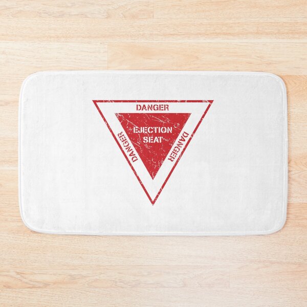 Item preview, Ejection Seat Danger Warning Triangle Military Fighter Jet Aircraft Distressed Design designed and sold by hobrath.