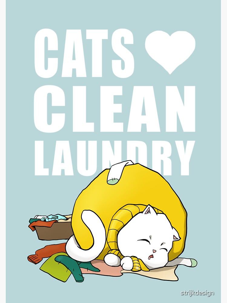 "Cats love clean laundrey" Sticker by strijkdesign Redbubble