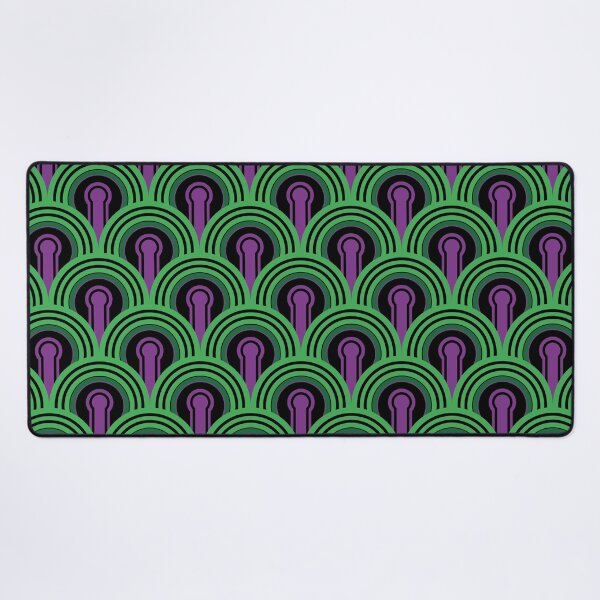 Overlook Hotel Carpet from The Shining: Purple/Green Desk Mat