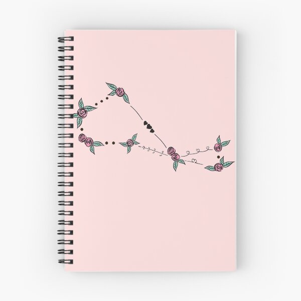 Item preview, Piscis Austrinus (Southern Fish) Constellation Roses and Hearts Doodle designed and sold by EndlessDoodles.