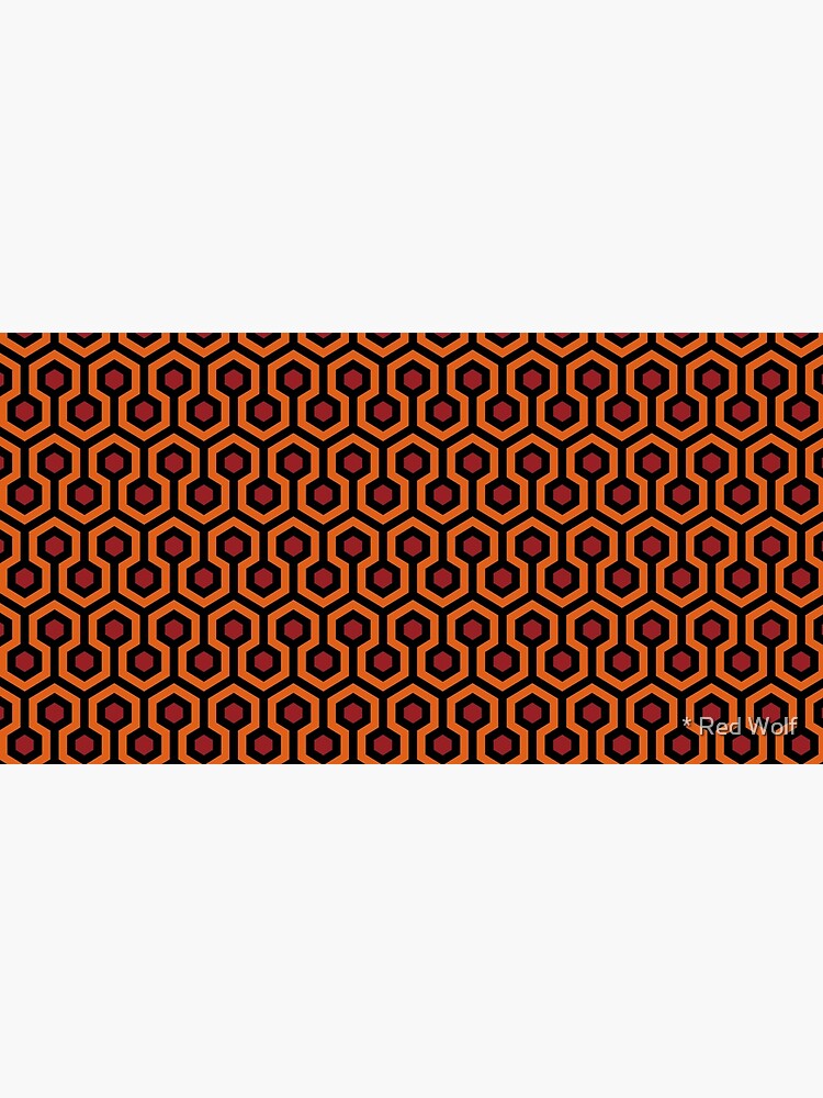 Geometric Pattern: Looped Hexagons: Orange/Red/Black by redwolfoz