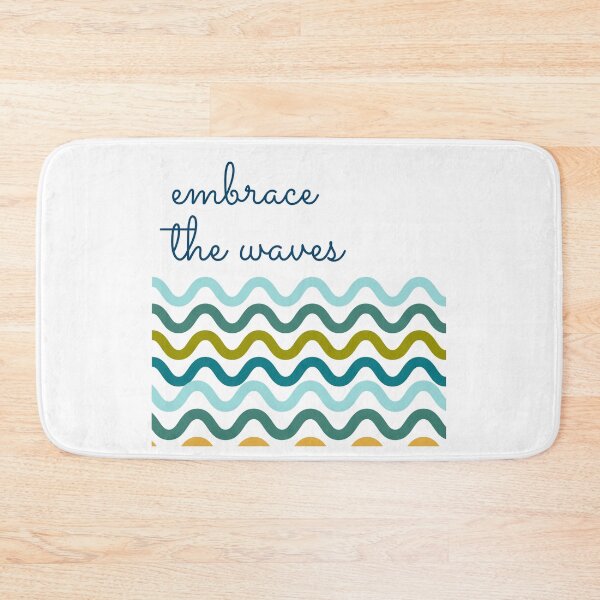 Item preview, Embrace the waves - sea swimmer wavy design on white designed and sold by Wildflow Creations.