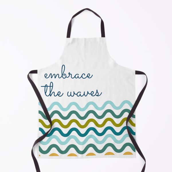 Item preview, Embrace the waves - sea swimmer wavy design on white designed and sold by Wildflow Creations.