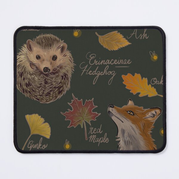 Item preview, Fox and Hedgehog Autumn leaves firefly display designed and sold by Wieskunde.