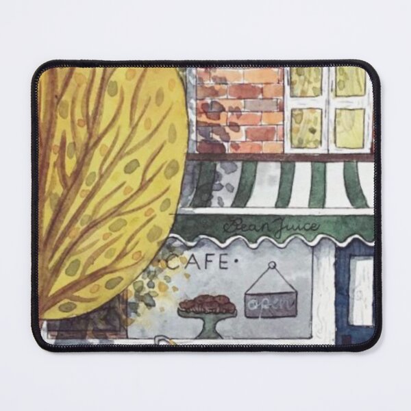 Item preview, Traditional watercolor cafe shop illustration designed and sold by Wieskunde.