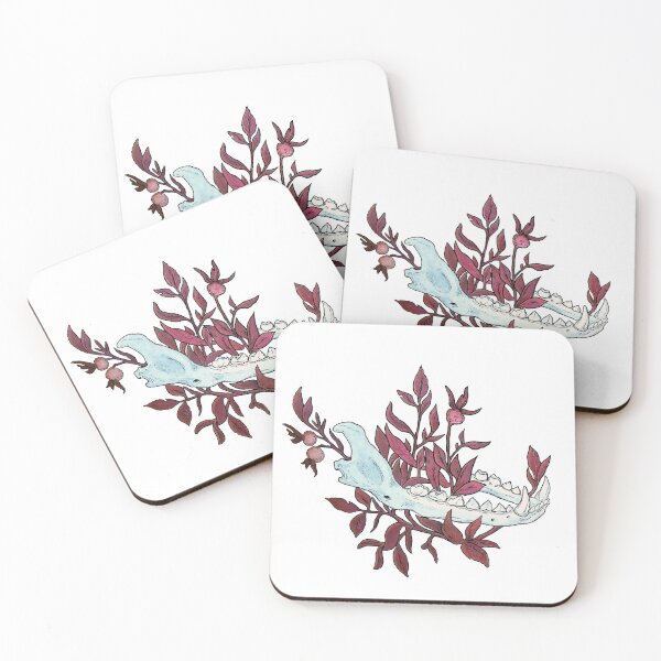 Item preview, Canine Jaw in Foliage Autumn Red designed and sold by Smooshi.