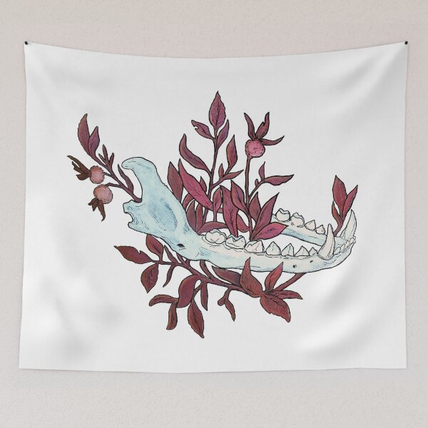 Item preview, Canine Jaw in Foliage Autumn Red designed and sold by Smooshi.