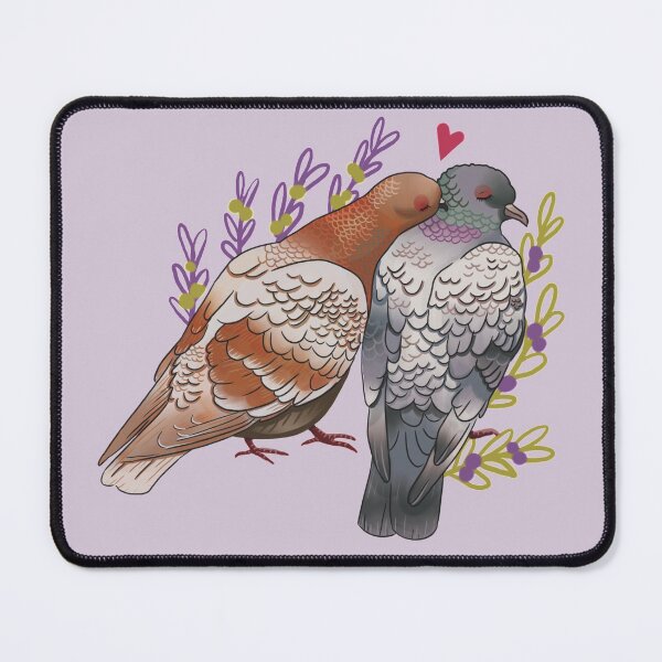 Pidgeons in love Mouse Pad