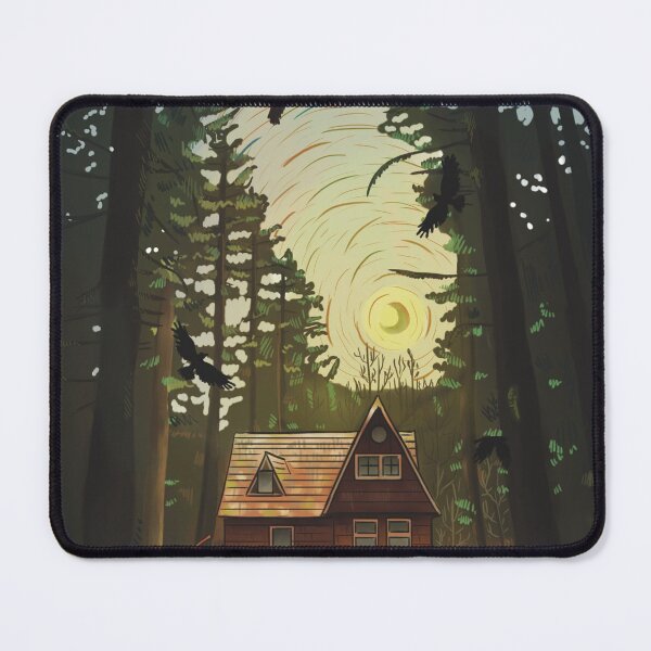 Item preview, Cabin in the woods, starry night designed and sold by Wieskunde.
